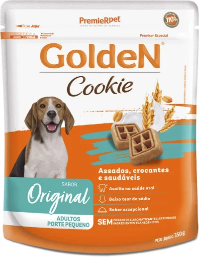 Petisco Golden Cookie Sabor Original Para Cães Adulto Mini Bits 350g