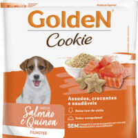 Biscoito Cookie Golden Sabor Salmão e Quinoa Para Cães Filhotes 350g