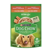 Ração Úmida Dog Chow Sachê para Cães Adultos de Raças Pequenas sabor Salmão 100g