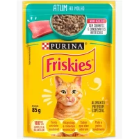 Ração Úmida Friskies Sachê para Gatos Adultos Sabor Atum ao Molho 85g