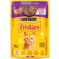 Ração Úmida Friskies Sachê para Gatos Adultos Sabor Cordeiro 85g