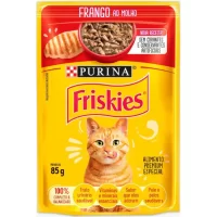 Ração Úmida Friskies Sachê para Gatos Adultos Sabor Frango ao Molho 85g