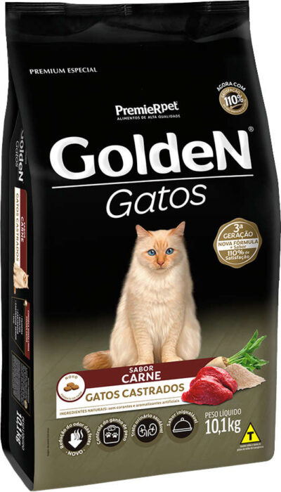 Ração Golden Sabor Carne Para Gatos Castrados Adultos 10,1kg