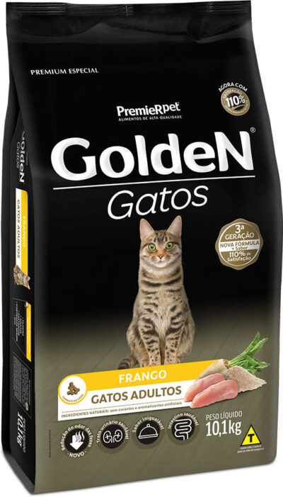 Ração Golden Sabor Frango Para Gatos Adultos 10,1kg