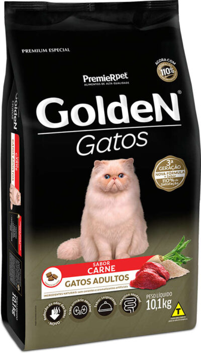 Ração Golden Sabor Carne Para Gatos Adultos 10kg