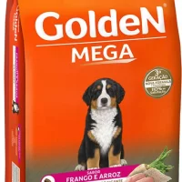 Ração Golden Mega Sabor Frango e Arroz Para Cães Filhotes 15kg