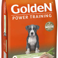 Ração Golden Power Training Sabor Frango e Arroz Para Cães Filhotes 15kg