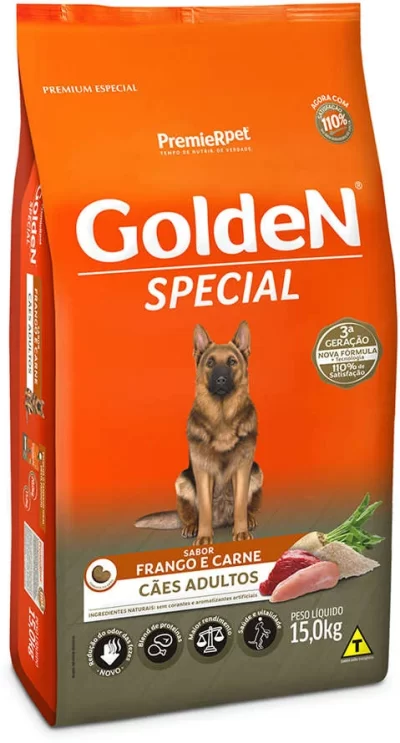 Ração Golden Special Sabor Frango e Carne Para Cães Adultos 15kg