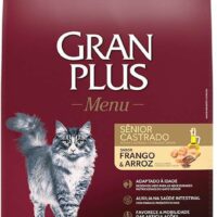 Ração GranPlus Menu Gato Sênior Castrado Frango e Arroz 10,1kg