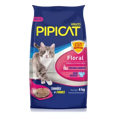 Areia Sanitária Pipicat Floral 4Kg