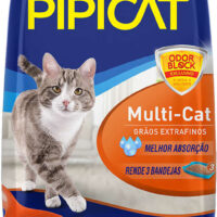 Areia Higiênica Pipicat Multicat para Gatos 12Kg