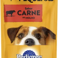 Ração Úmida Pedigree Sachê Carne ao Molho para Cães Adultos de Raças Pequenas