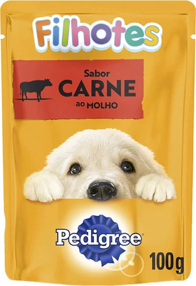 Ração Úmida Pedigree Sachê Carne ao Molho para Cães Filhotes