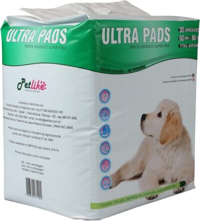 Tapete Higiênico para Cães Ultra Pads Natural - 80x60cm - 30 und